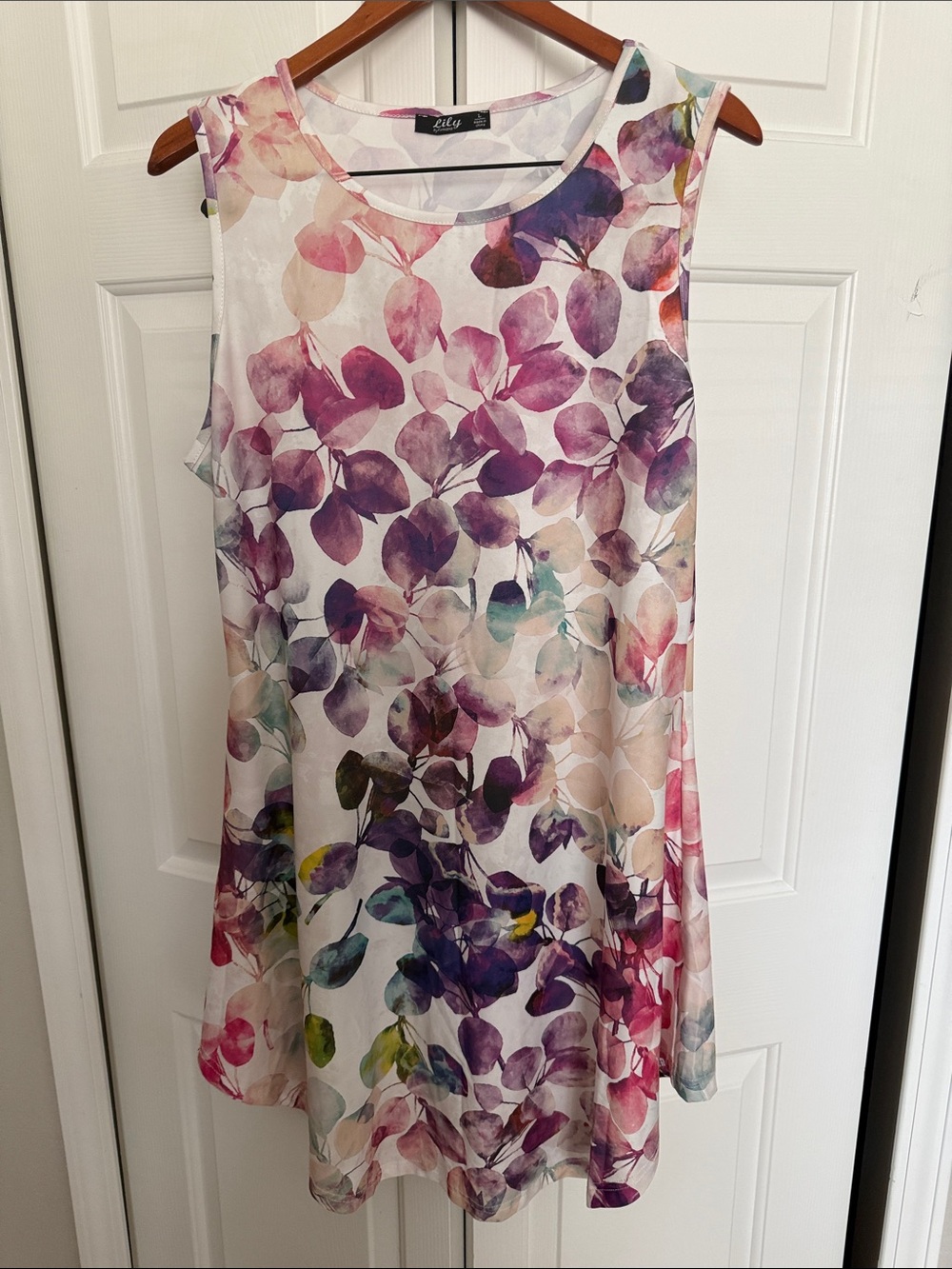 Lily Multicolor Floral Watercolor Sleeveless Mini Dress